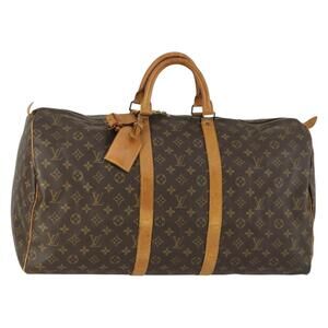 LOUIS VUITTON Monogram Keepall 55 Boston Bag M41424 LV Auth 161538